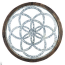 Galvanized Metal and Wood Medallion Wall Decor,6awd615