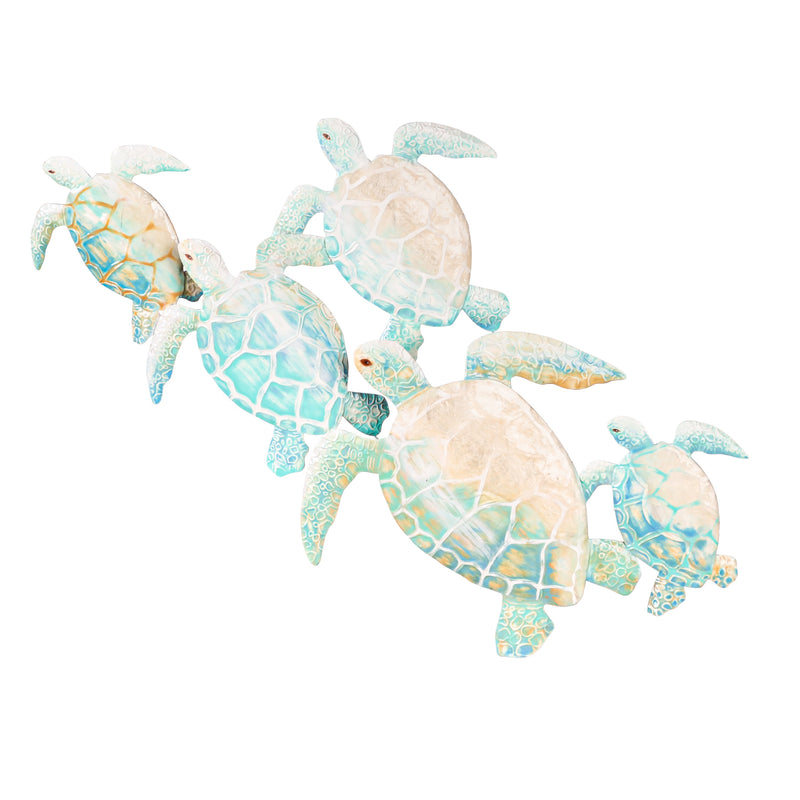 Turtle Family Capiz & Metal Wall Décor,6awd966