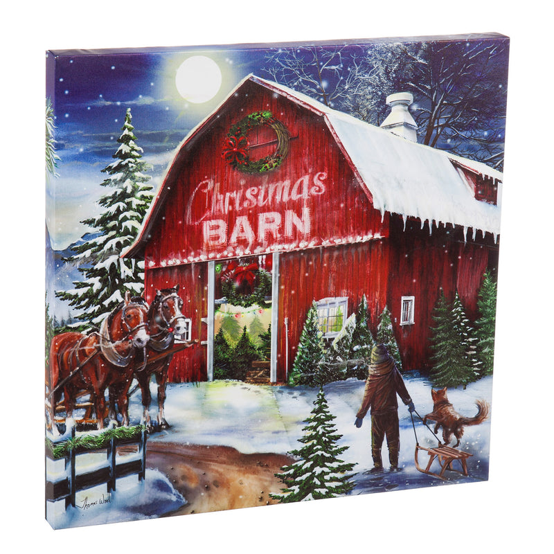 LED Canvas Wall Décor, 20"W x 20"H, The Christmas Barn,6ltc647215