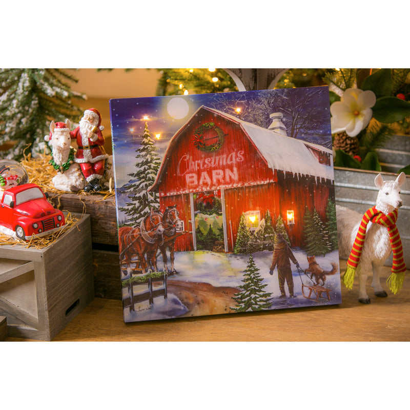 LED Canvas Wall Décor, 20"W x 20"H, The Christmas Barn,6ltc647215