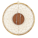 Blue Coastal Indoor Wall D√©cor, Alternative Wall, Macrame Circular Mirror, 25"
