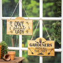 What She Shed Garden Sign, Wood, Wooden Garden Sign with Jute, Asst of 2