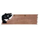 Wood and Metal Sign, Lake & Lodge, 8" H x 23" L