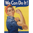 We Can Do It! US Vintage Military 15.5"L x 11.5"H Metal USA Wall Decor