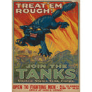Join the Tanks US Vintage Military 15.5"L x 11.5"H Metal USA Wall Decor