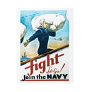 FIGHT US Navy Metal USA Wall Decor, 15.5"L x 11.5"H