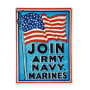 JOIN US Marine Corps Metal USA Wall Decor, 15.5"L x 11.5"H