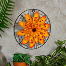 Orange Flower Round Wall Decor, 12"