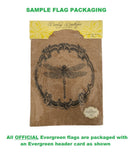 Garden Burlap Teal Monogram E Flag