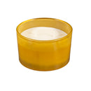 Glass Harvest Soy and Palm Wax Candle with Laser Cut Wooden Leaf Lid
