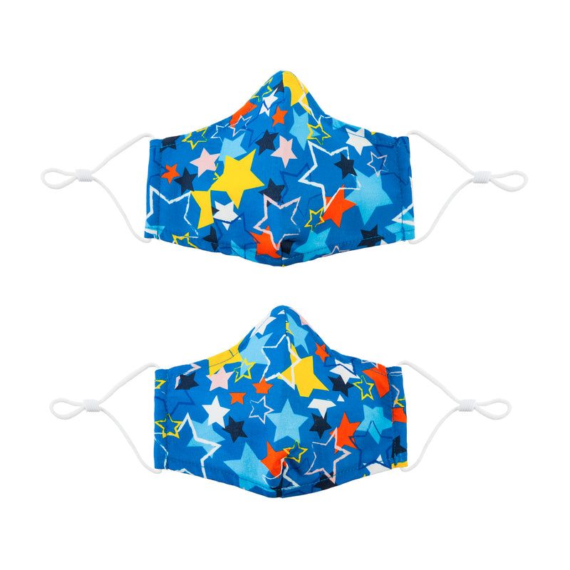 Children's Non-Medical Cotton Face Mask, Set of 2, Stars,7cdu075ecm