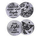 Metal Memorial Tokens, 2 Asst: Cardinal/Butterfly
