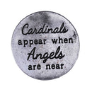 Metal Memorial Tokens, 2 Asst: Cardinal/Butterfly