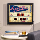 Bluetooth Scoreboard Wall Clock, Atlanta Braves