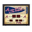 Bluetooth Scoreboard Wall Clock, Atlanta Braves