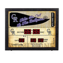 Bluetooth Scoreboard Wall Clock, Colorado Rockies