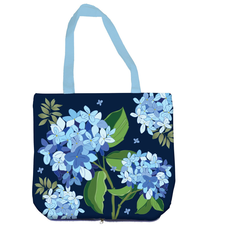 Evergreen Gifts,Hydrangea Welcome Compact Tote Bag,15x0.1x14 Inches