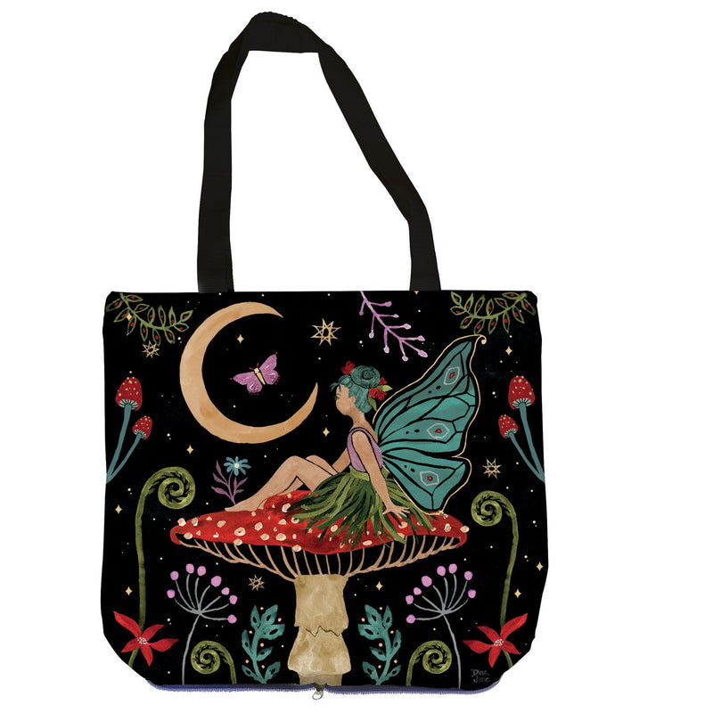 Evergreen Gifts,Garden of Wonder Compact Tote Bag,15x0.1x14 Inches