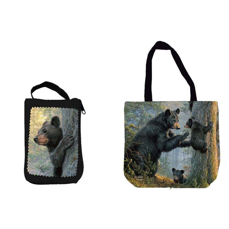Evergreen Gifts,Bear Family Compact Tote Bag,15x0.1x14 Inches