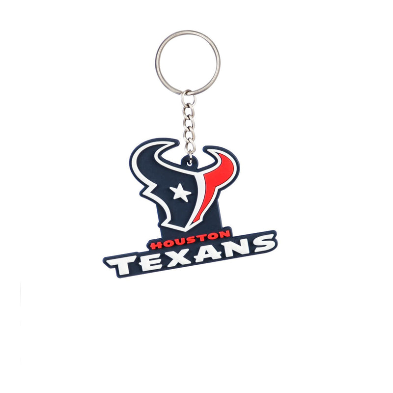 Evergreen Gifts,Houston Texans, Rubber Keychain,3x5x0.2 Inches