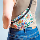 Bursting Blossoms Cross Body Bag with Adjustable Buckle Strap