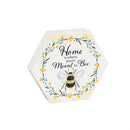 4" Wood Honeycomb Shaped Tabletop Sign with Messaging in CDU