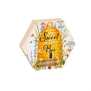4" Wood Honeycomb Shaped Tabletop Sign with Messaging in CDU