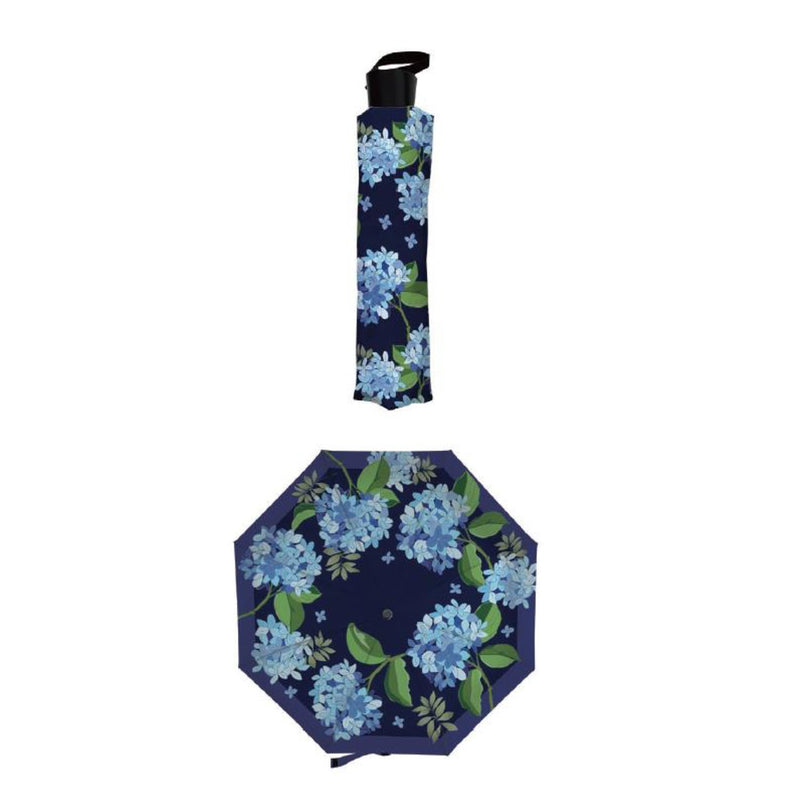 Evergreen Gifts,Hydrangea Welcome Compact Manual Umbrella,38.2x38.2x22.44 Inches