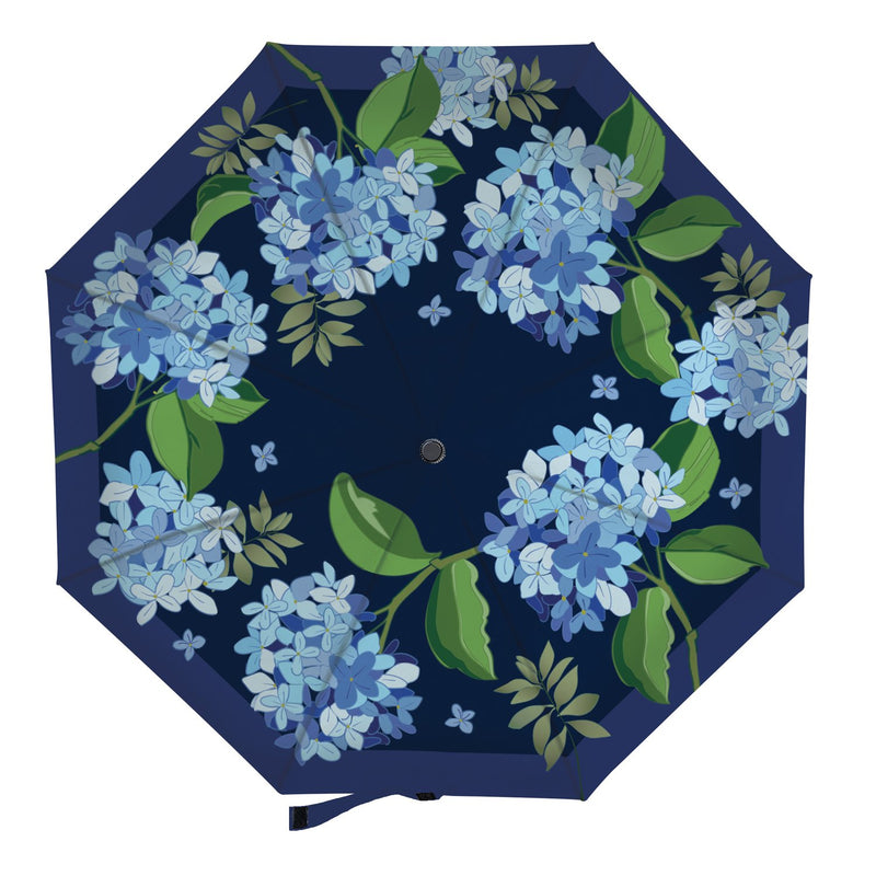 Evergreen Gifts,Hydrangea Welcome Compact Manual Umbrella,38.2x38.2x22.44 Inches