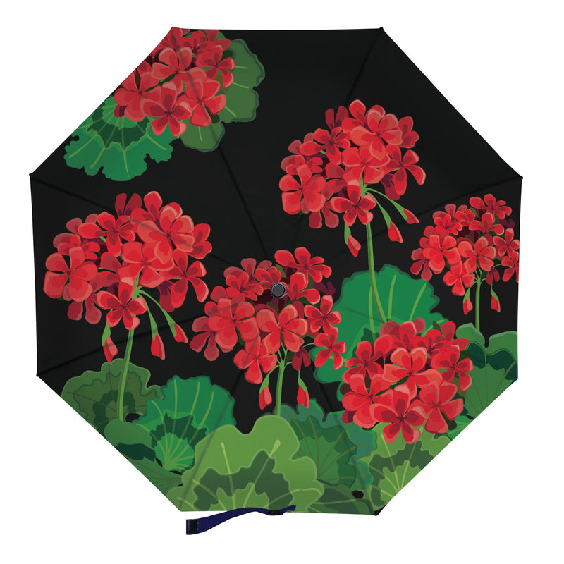 Evergreen Gifts,Geranium Welcome Compact Manual Umbrella,38.2x38.2x22.44 Inches