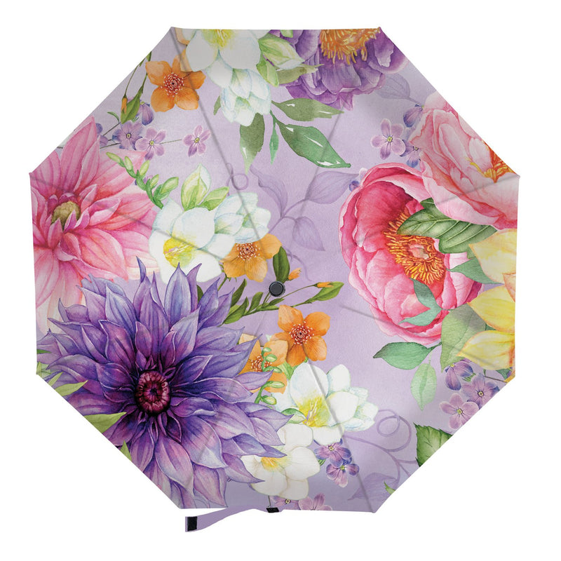 Evergreen Gifts,Rhapsody in Bloom Compact Manual Umbrella,38.2x38.2x22.44 Inches