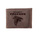 Front Pocket Wallet w/ RFID Blocking, Atlanta Falcons, Brown
