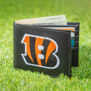 Cincinnati Bengals Black Bi-Fold Embroidered Wallet w/ RFID Blocking