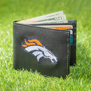 Denver Broncos Black Bi-Fold Embroidered Wallet w/ RFID Blocking