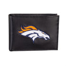 Denver Broncos Black Bi-Fold Embroidered Wallet w/ RFID Blocking
