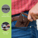 Front Pocket Wallet w/ RFID Blocking, New England Patriots, Brown