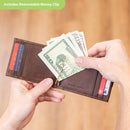 Front Pocket Wallet w/ RFID Blocking, New England Patriots, Brown
