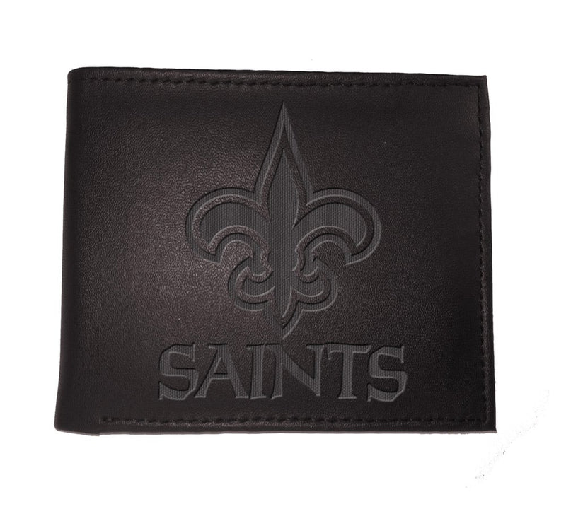 Evergreen Gifts,New Orleans Saints, Bi-Fold Wallet, Black,4.25x3.38x0.75 Inches