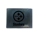 Front Pocket Wallet w/ RFID Blocking, Pittsburgh Steelers, Black