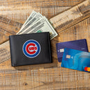 Chicago Cubs Black Bi-Fold Embroidered Wallet w/ RFID Blocking