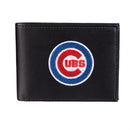 Chicago Cubs Black Bi-Fold Embroidered Wallet w/ RFID Blocking