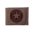 Houston Astros Front Pocket Wallet w/ RFID Blocking Brown