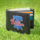 Philadelphia Phillies Black Bi-Fold Embroidered Wallet w/ RFID Blocking