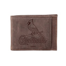 St Louis Cardinals Front Pocket Wallet w/ RFID Blocking Brown