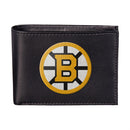 Boston Bruins Black Bi-Fold Embroidered Wallet w/ RFID Blocking