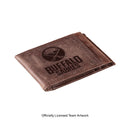 Front Pocket Wallet w/ RFID Blocking, Buffalo Sabres, Brown