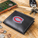 Montreal Canadiens Black Bi-Fold Embroidered Wallet w/ RFID Blocking