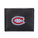 Montreal Canadiens Black Bi-Fold Embroidered Wallet w/ RFID Blocking