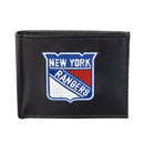 New York Rangers Black Bi-Fold Embroidered Wallet w/ RFID Blocking