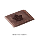 Front Pocket Wallet w/ RFID Blocking, Toronto Maple Leafs, Brown